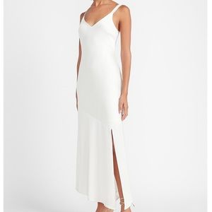 Express Satin Midi Slip Dress